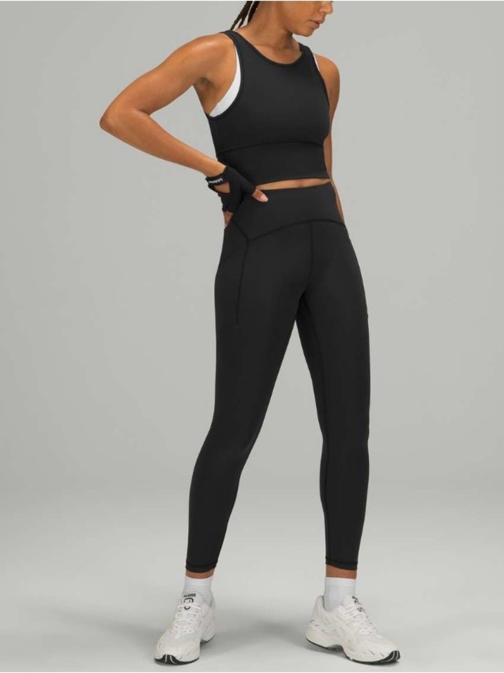2021 Lululemon Power Thru High Rise Tight 25 Black Leggings Pockets Size 8 NWT - Picture 2 of 10